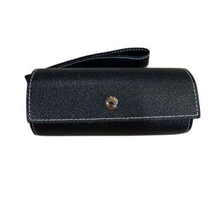 Unbranded 7-Day Black Pill Organizer with Leather Travel Case